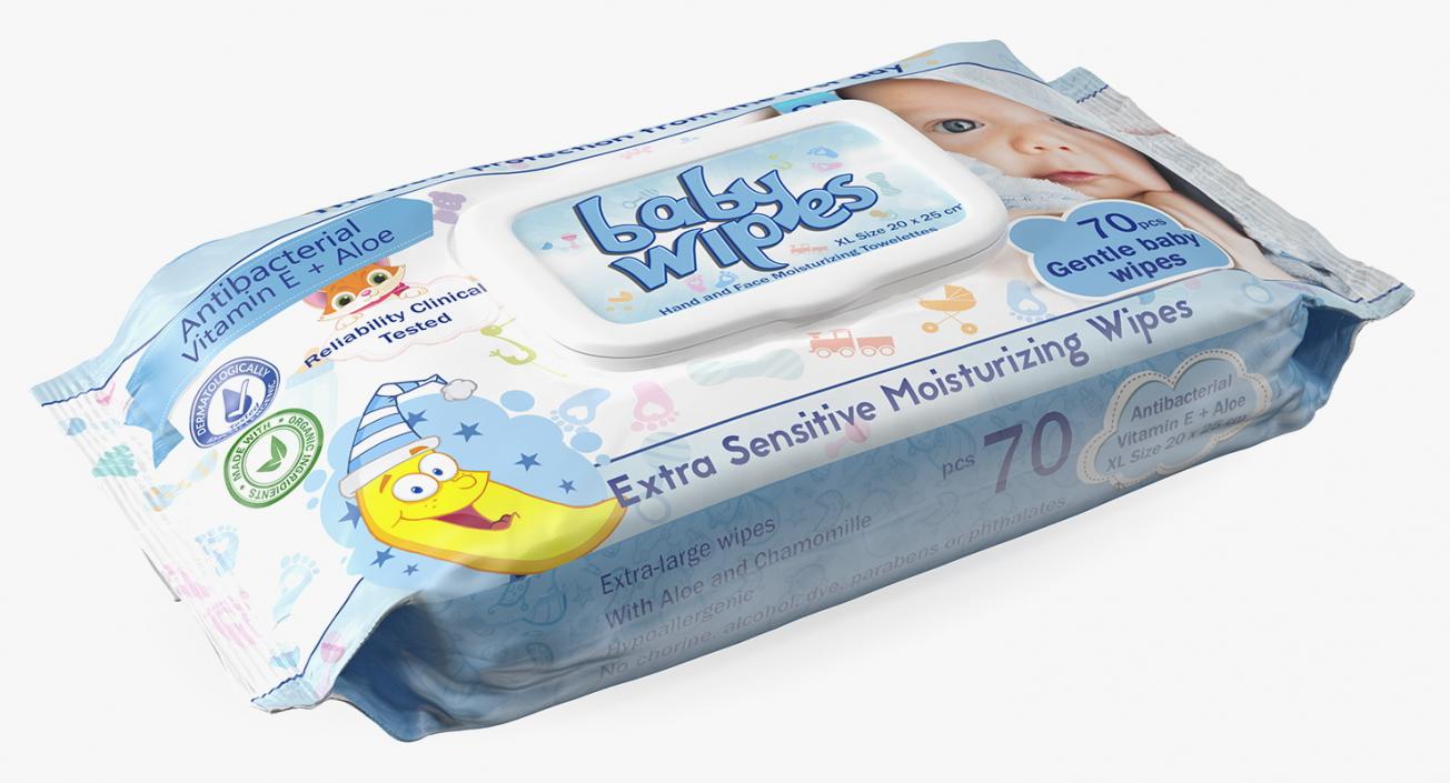 Baby Wet Wipes 3D model