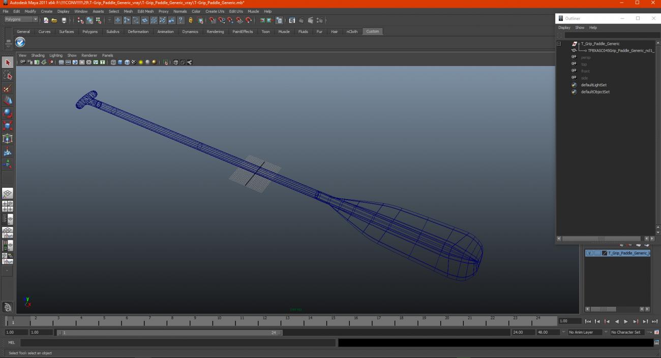 3D T-Grip Paddle model