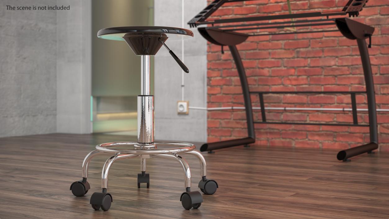 3D model Adjustable Drafting Stool