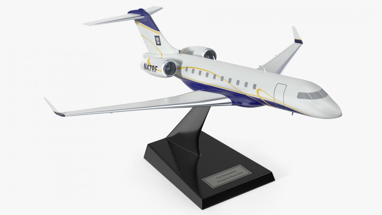 3D model Bombardier Global 6000 Scale Model with Stand