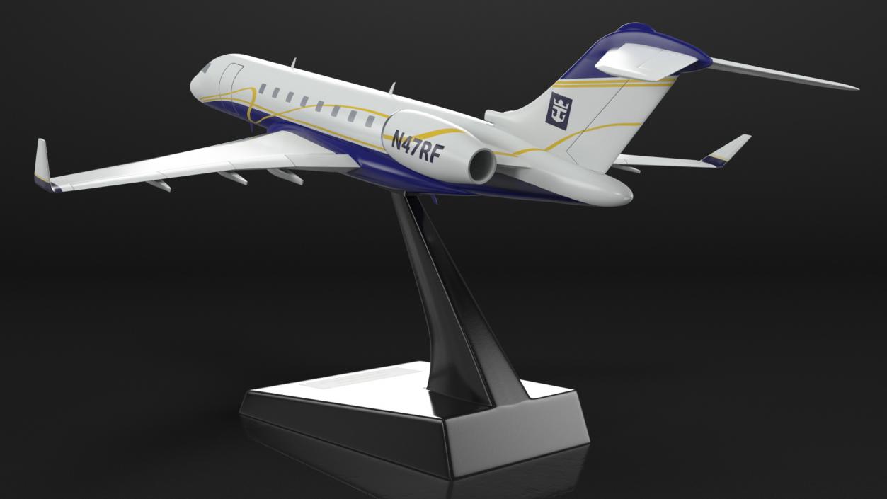 3D model Bombardier Global 6000 Scale Model with Stand