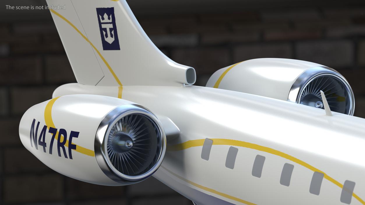 3D model Bombardier Global 6000 Scale Model with Stand