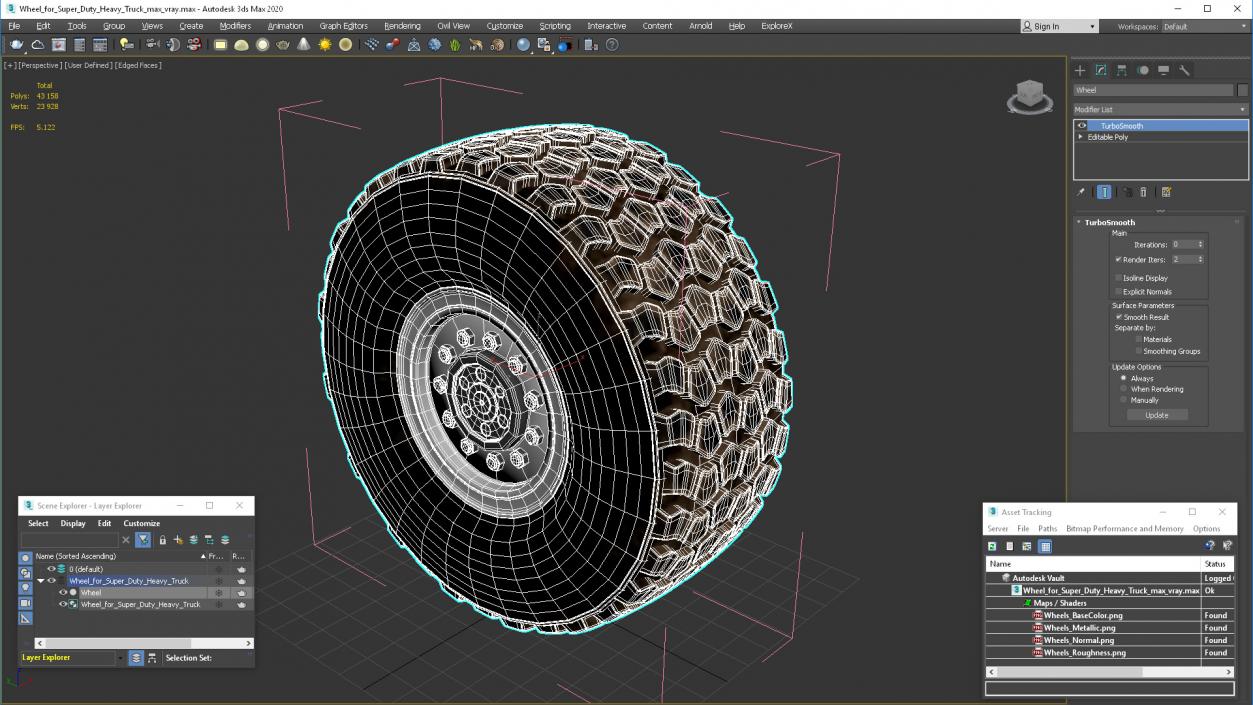 Wheel for Super Duty Heavy Truck 3D