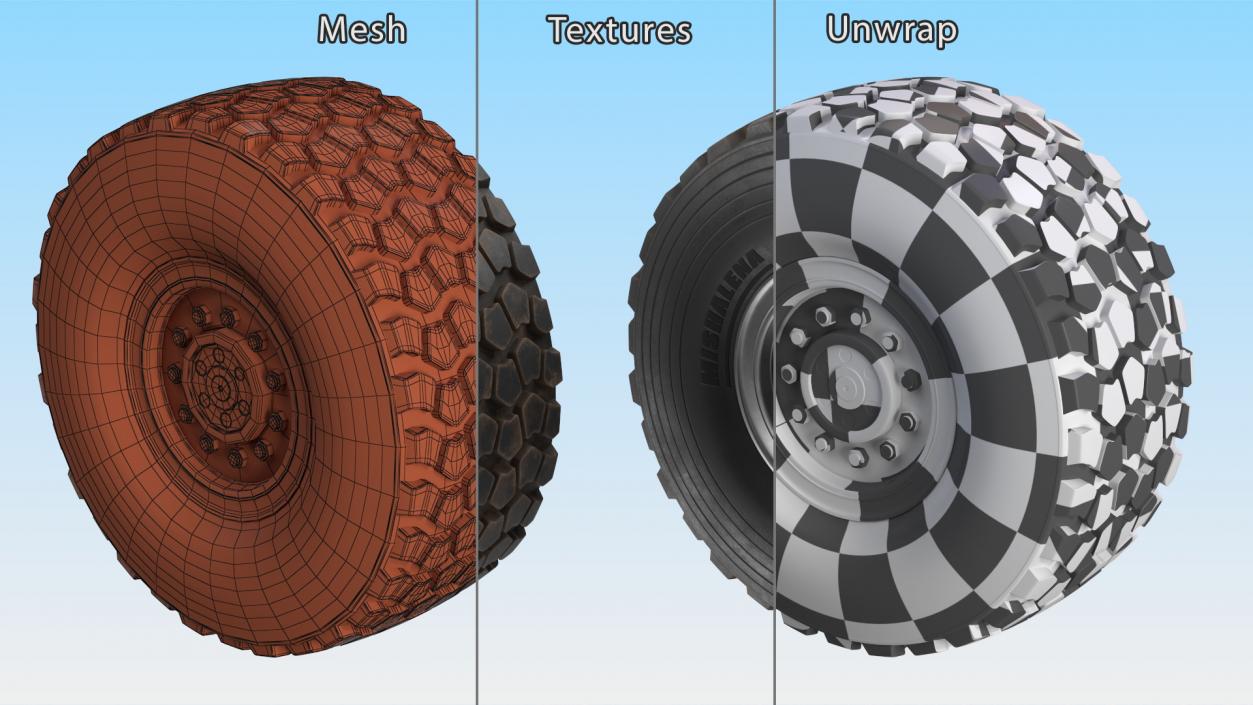 Wheel for Super Duty Heavy Truck 3D