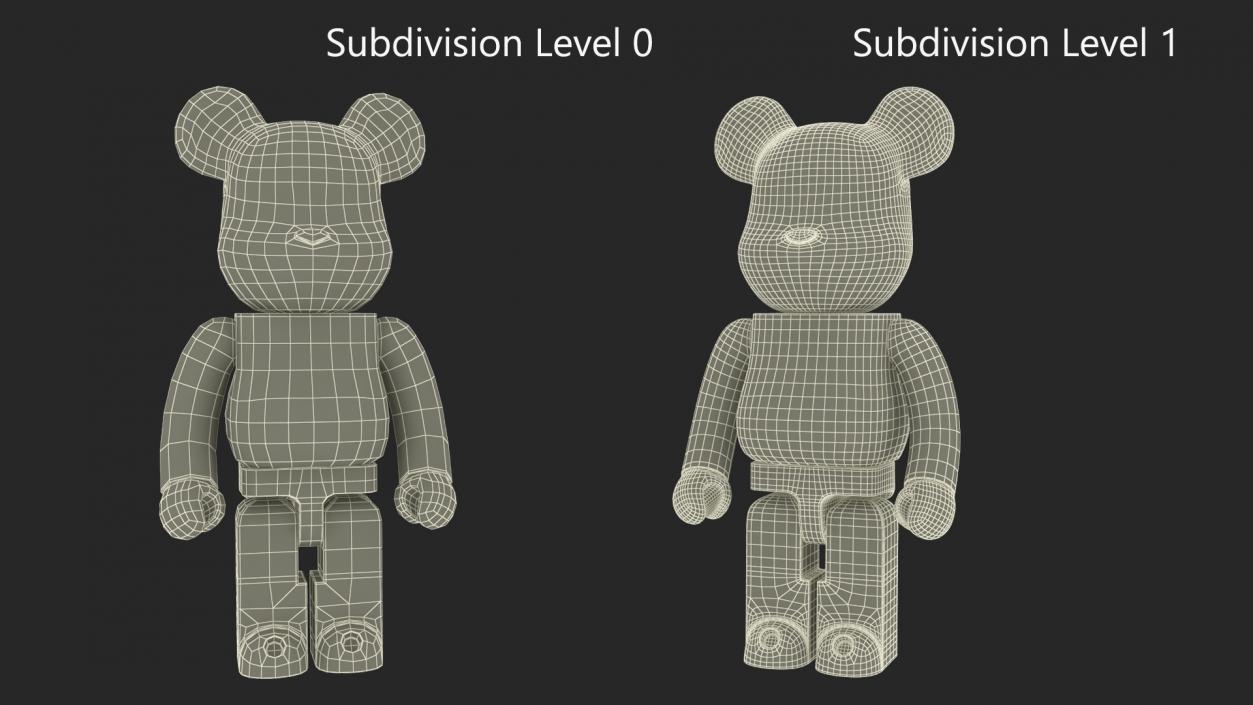 3D Bearbrick Karimoku Layered Wood