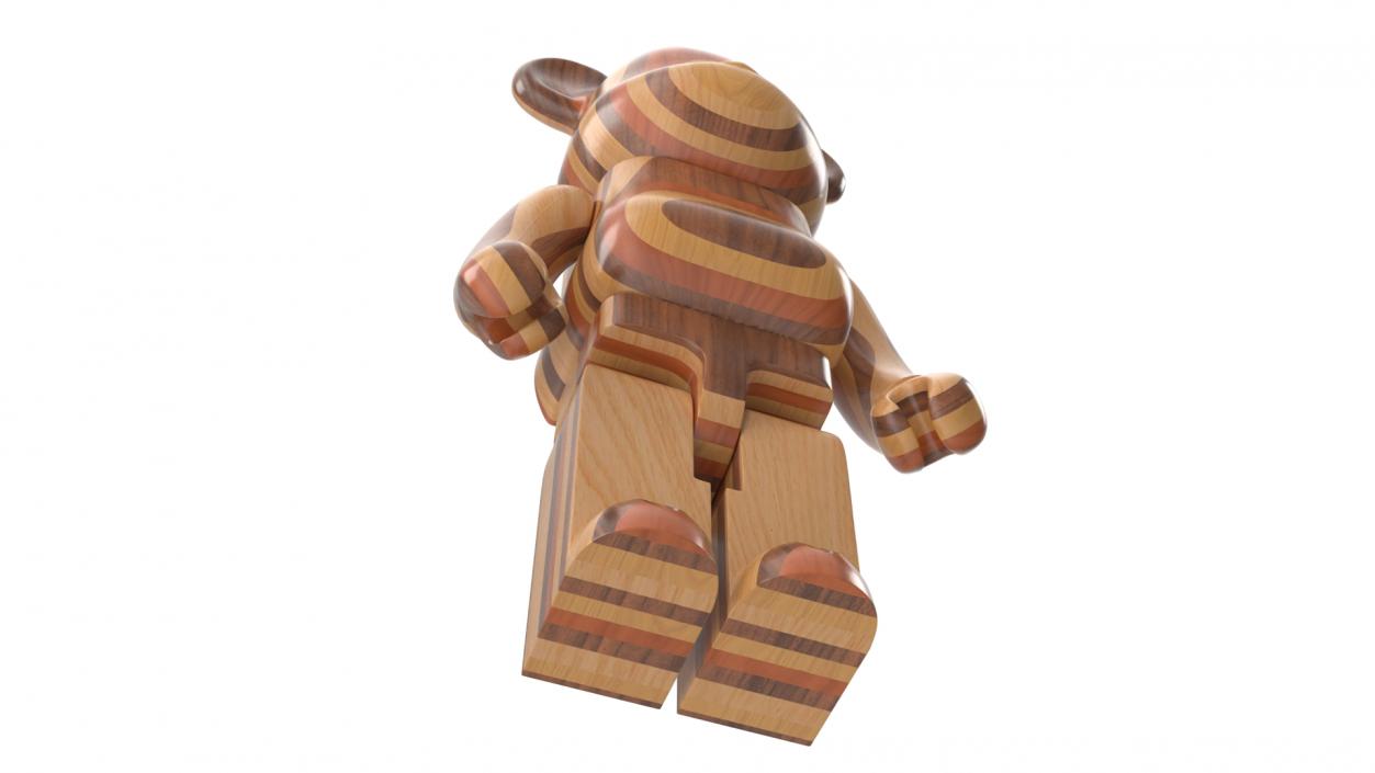 3D Bearbrick Karimoku Layered Wood