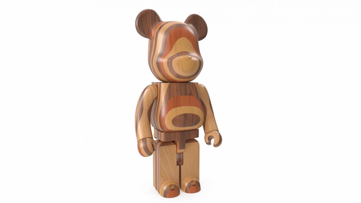 3D Bearbrick Karimoku Layered Wood