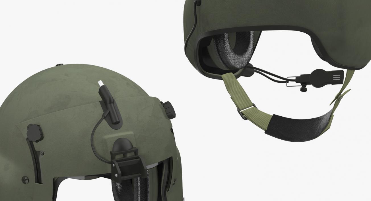 3D model US Military Helicopter Pilot Helmet