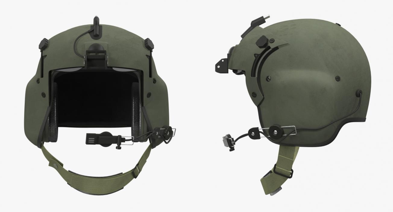 3D model US Military Helicopter Pilot Helmet