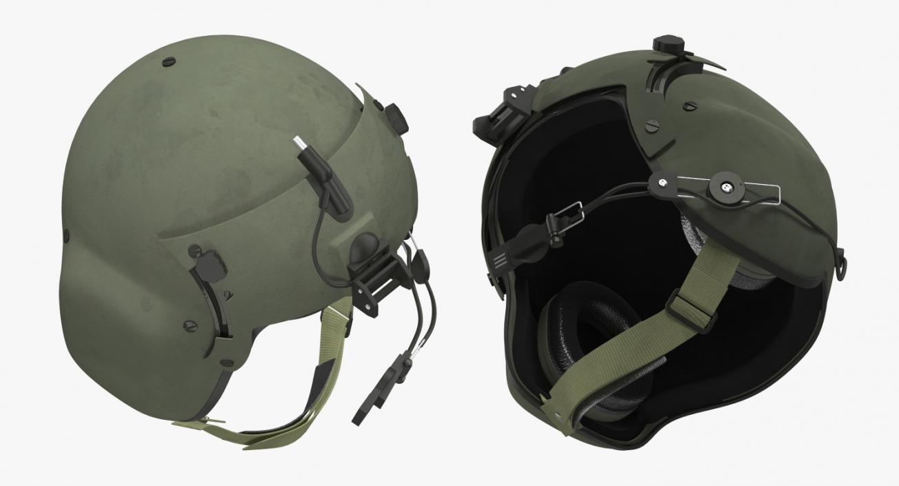 3D model US Military Helicopter Pilot Helmet