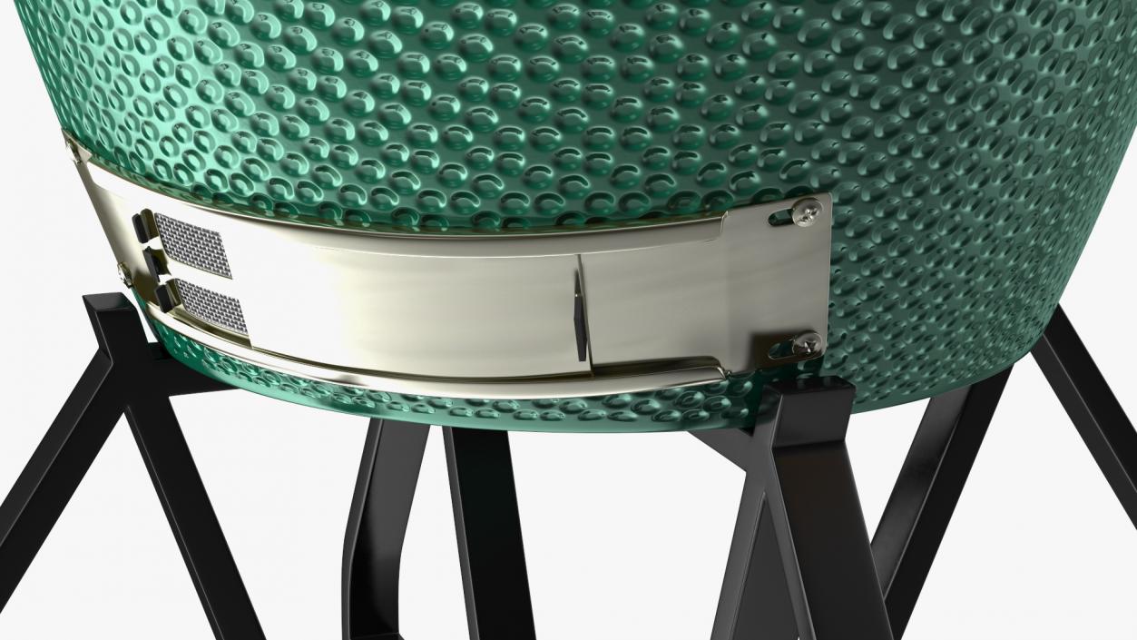 3D Big Green Egg Barbecue Grill Open model