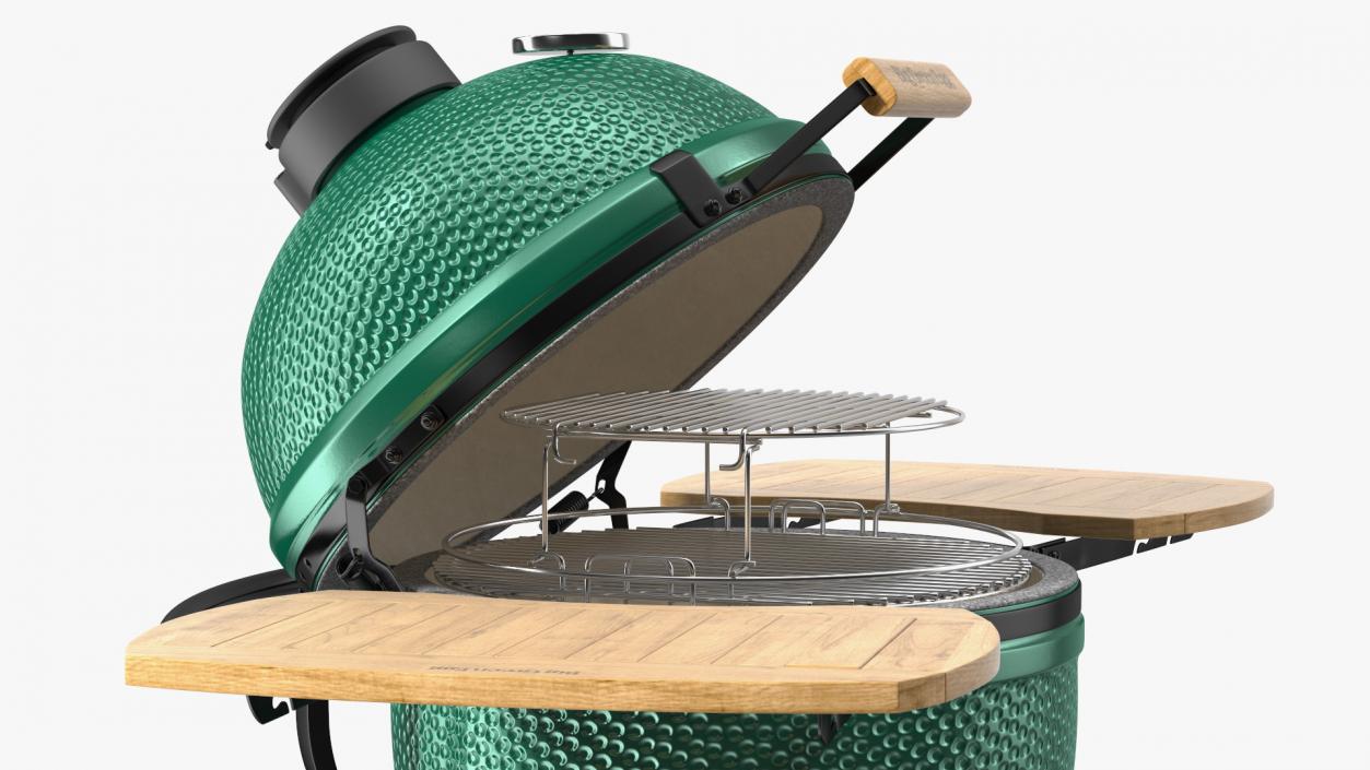 3D Big Green Egg Barbecue Grill Open model