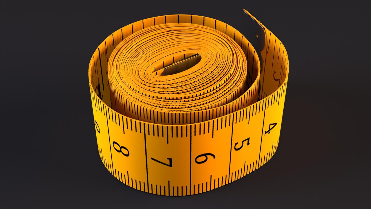 Rolled Orange Tailoring Meter 3D model