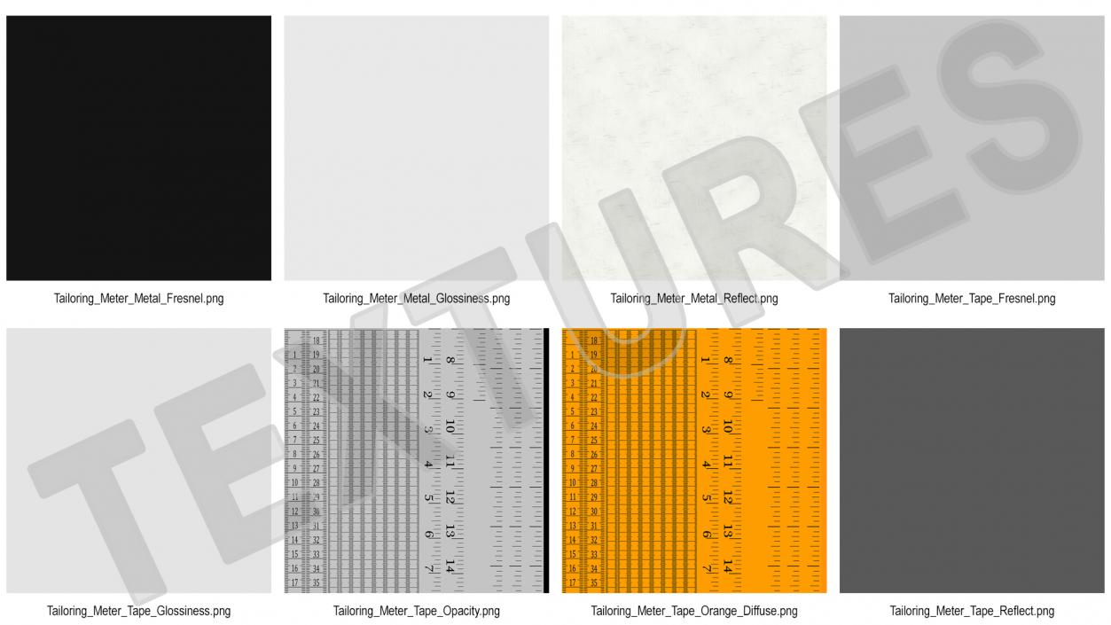 Rolled Orange Tailoring Meter 3D model