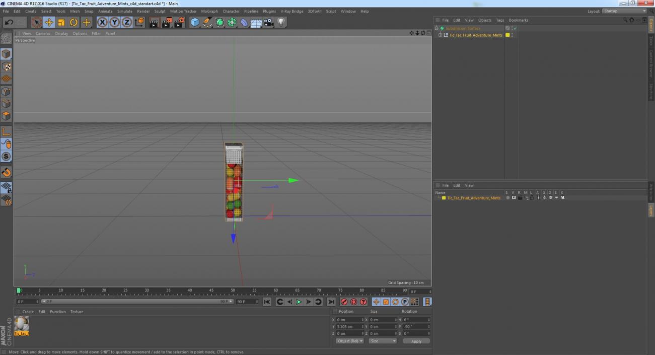 Tic Tac Fruit Adventure Mints 3D model