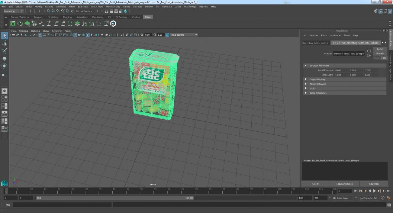 Tic Tac Fruit Adventure Mints 3D model