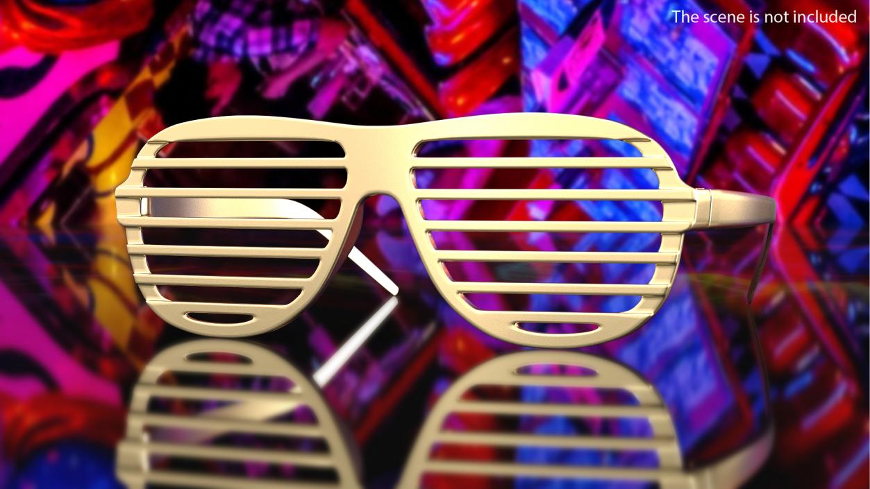 Shutter Shades Gold Glasses 3D