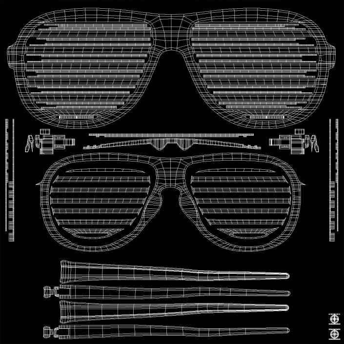 Shutter Shades Gold Glasses 3D