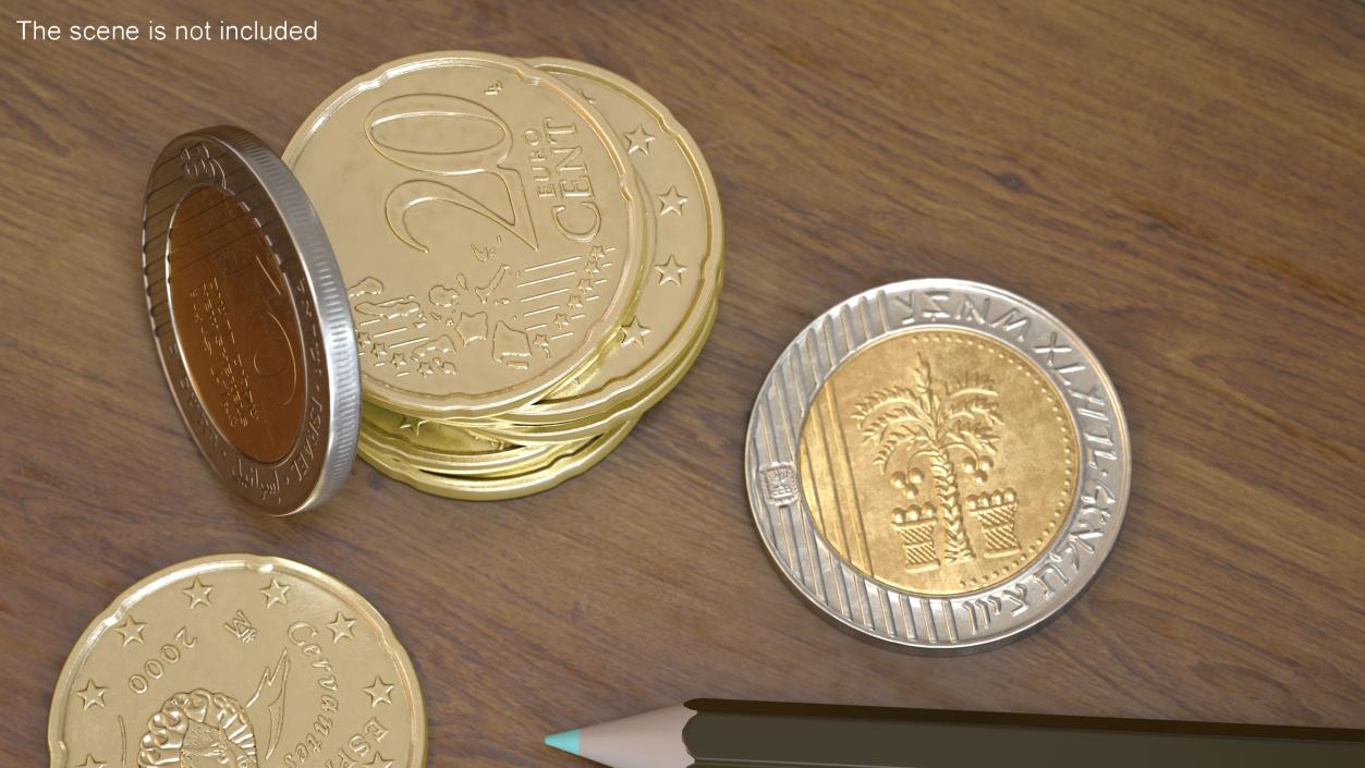 3D Shekel Coins Collection model