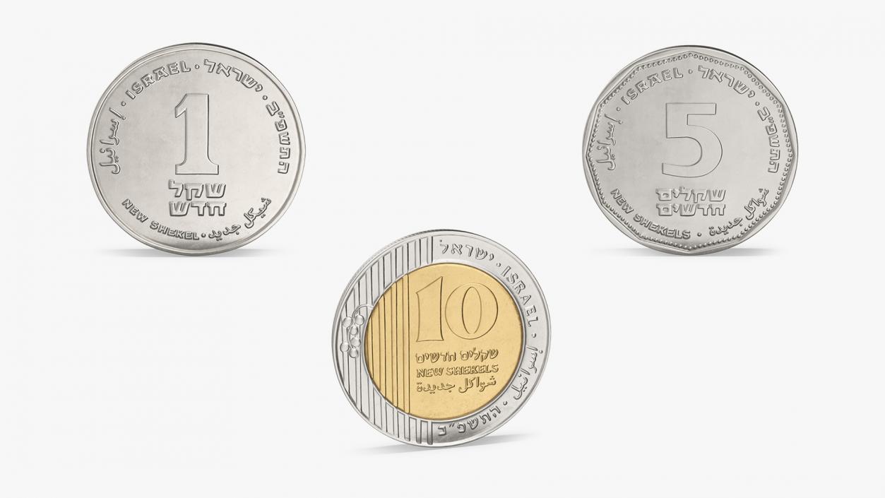 3D Shekel Coins Collection model