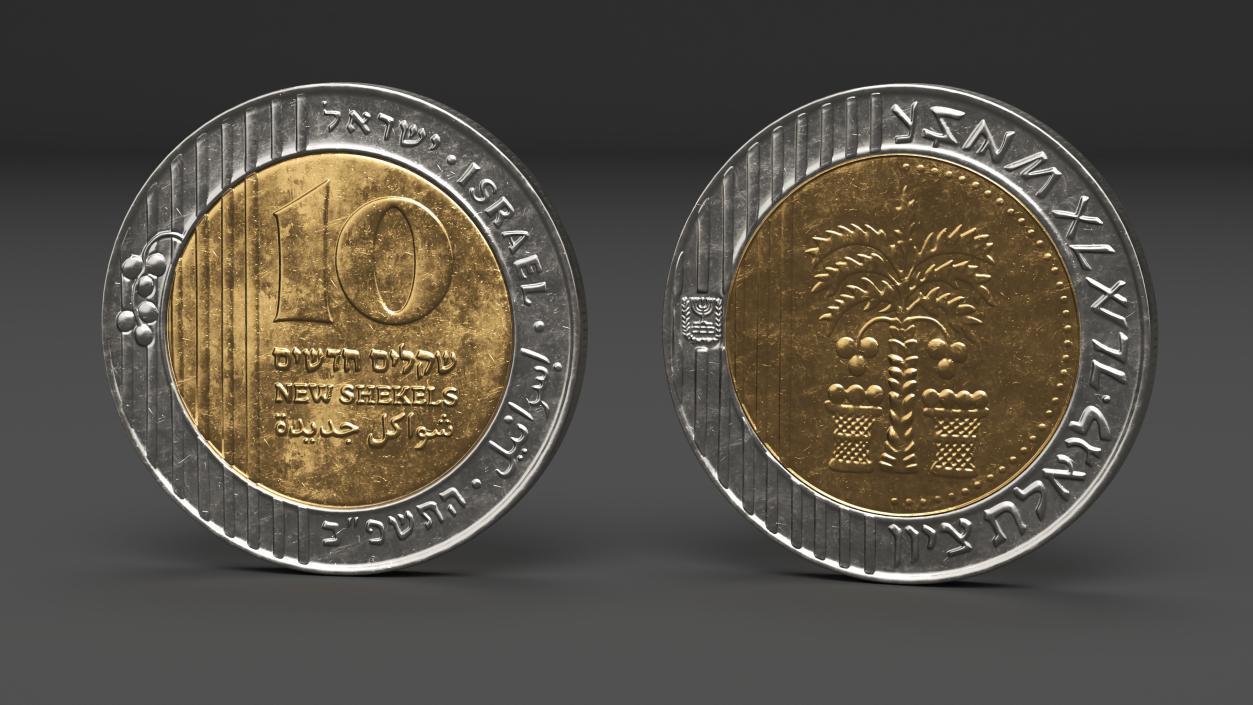 3D Shekel Coins Collection model