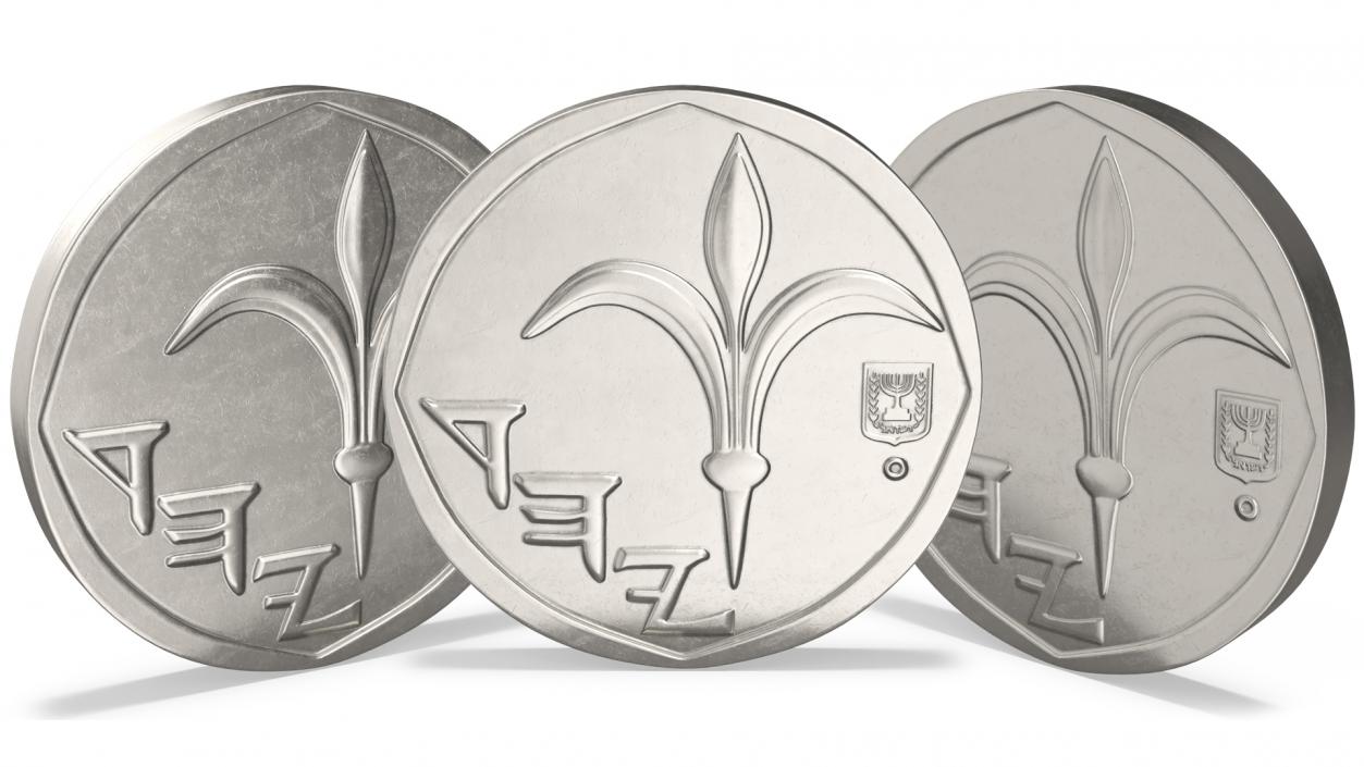 3D Shekel Coins Collection model