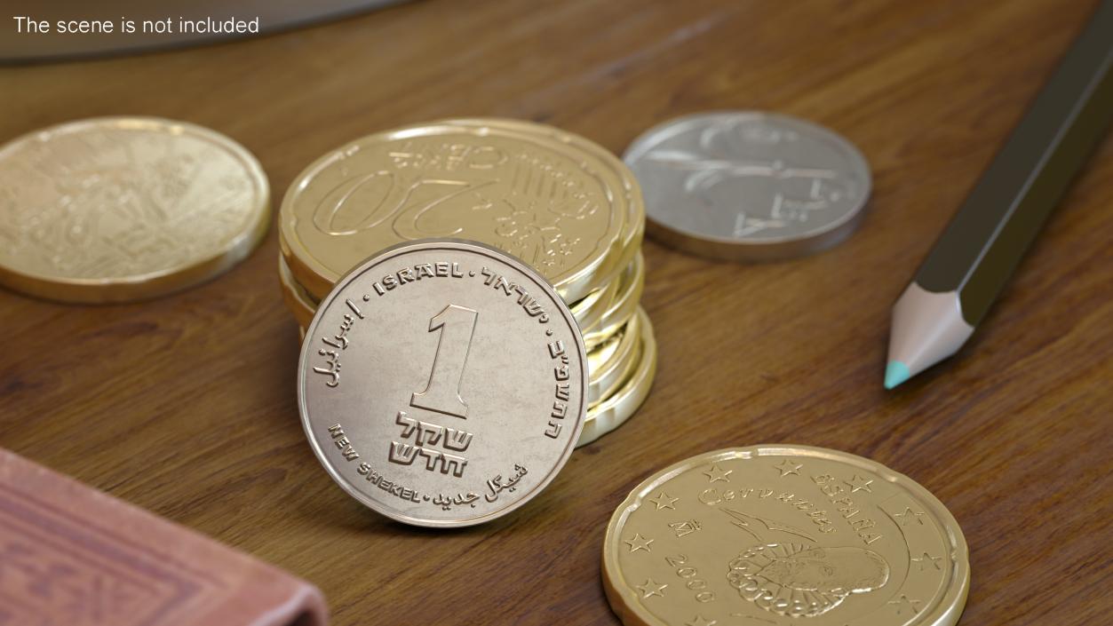 3D Shekel Coins Collection model