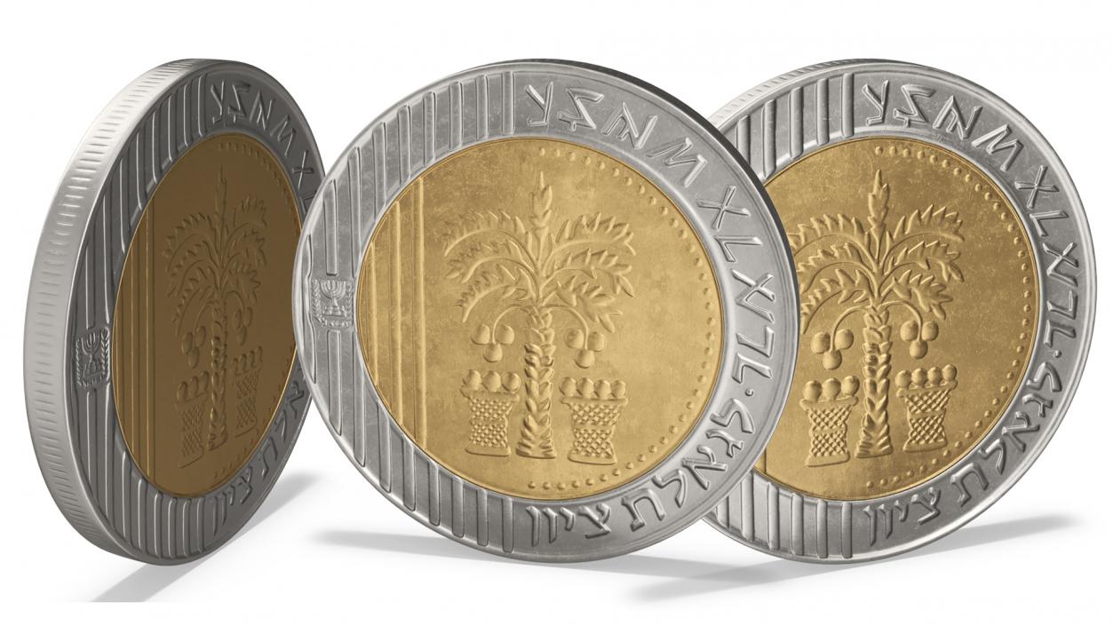 3D Shekel Coins Collection model