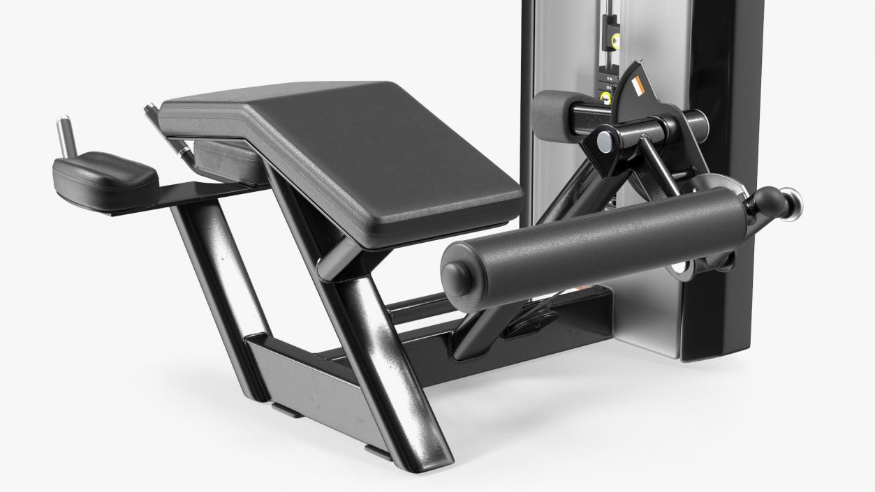 3D Black Prone Leg Curl Trainer model