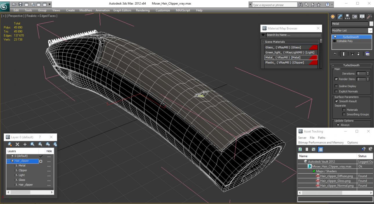 3D Moser Hair Clipper model