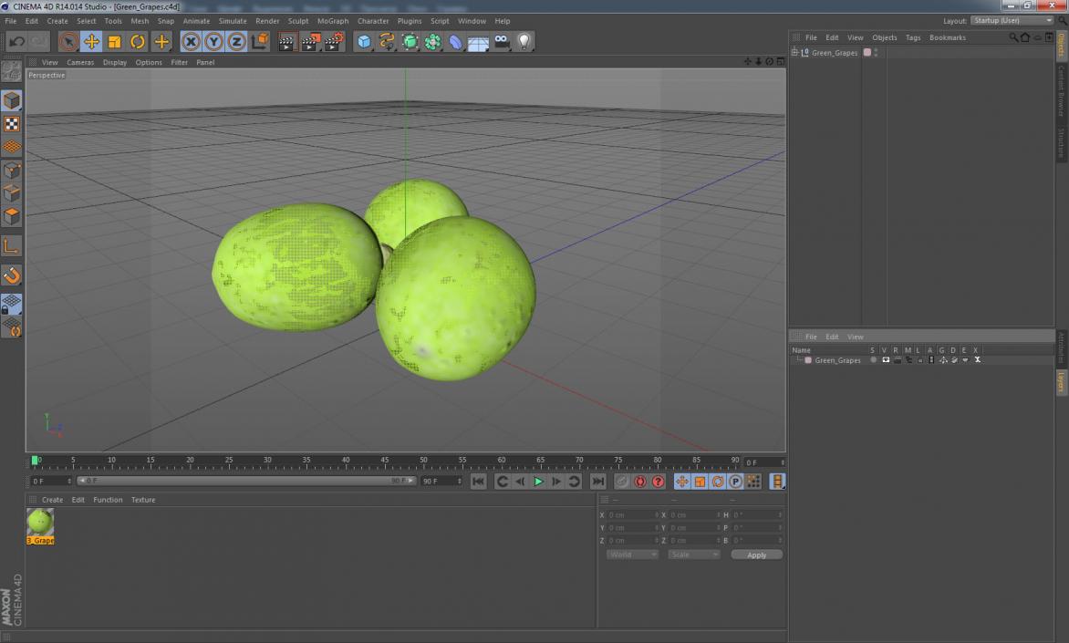 Green Grapes 3D