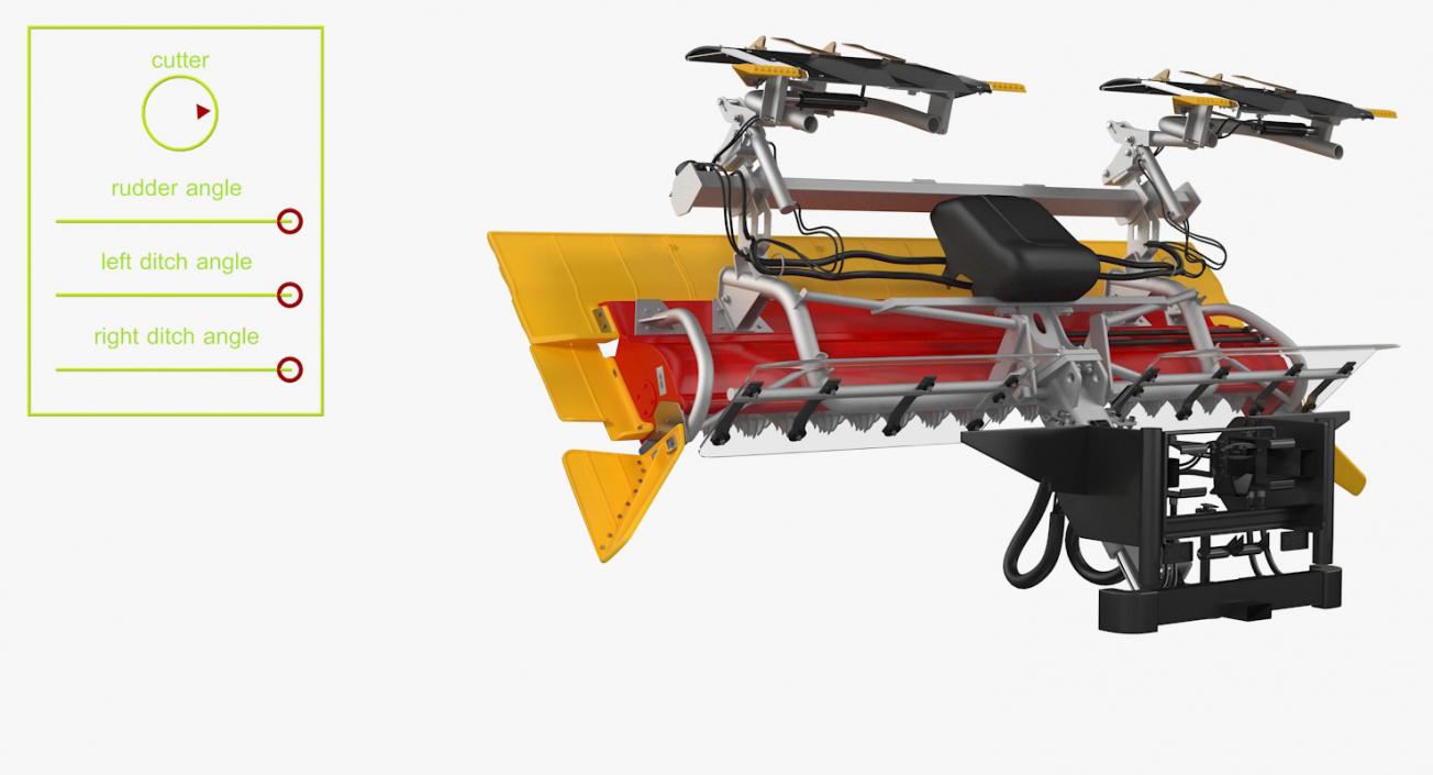 3D model Trail Snow Groomer Rigged