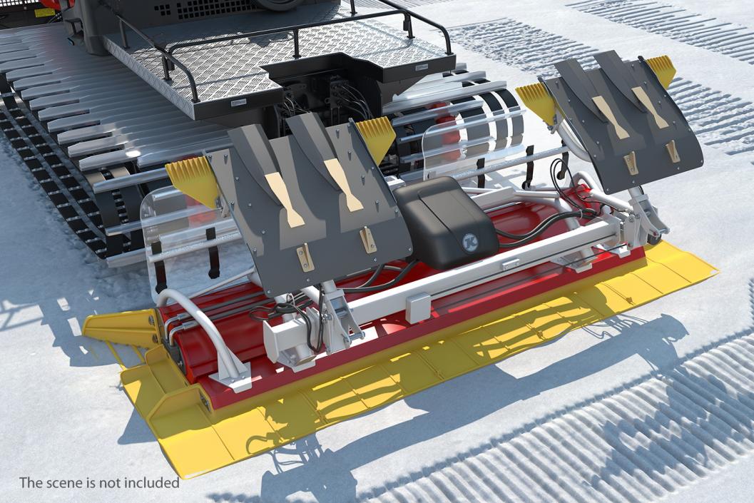 3D model Trail Snow Groomer Rigged