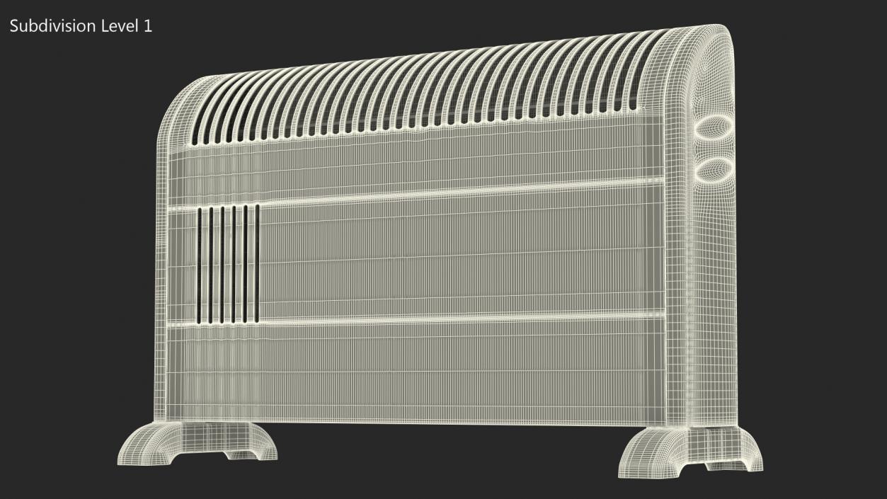 Convector Heater with Thermostat 3D