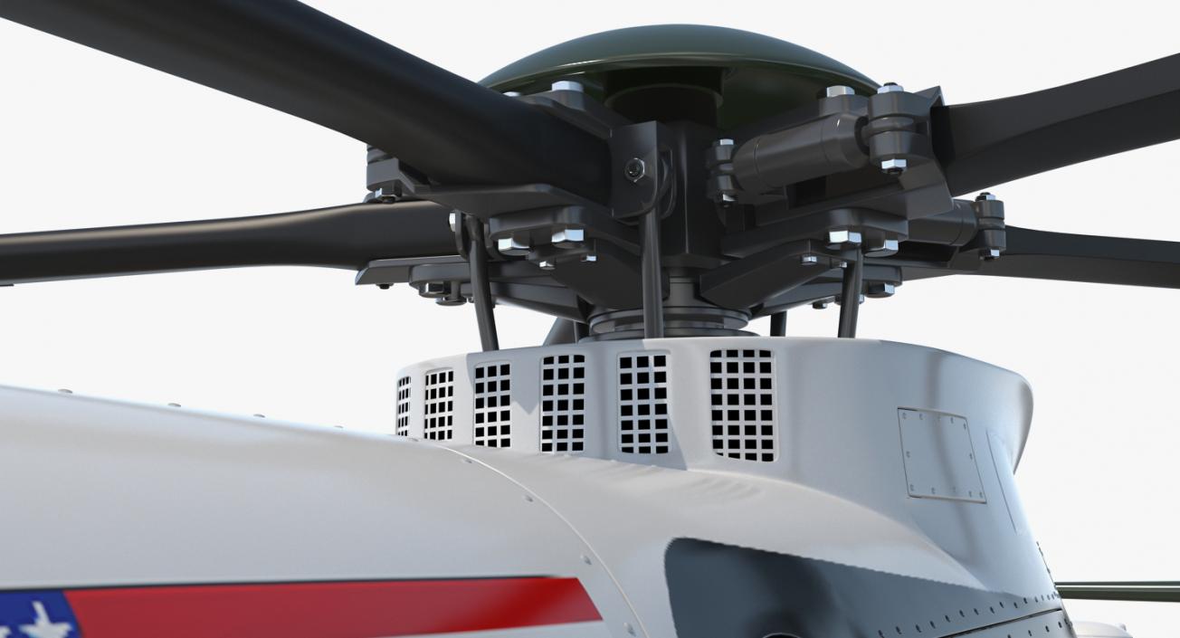 3D Marine One Hellicopter Carrying the US President model