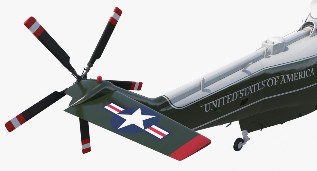 3D Marine One Hellicopter Carrying the US President model