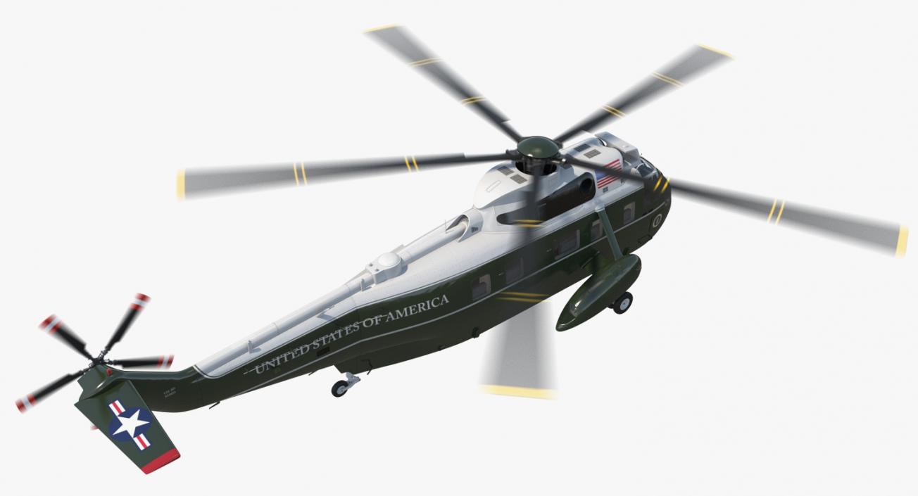 3D Marine One Hellicopter Carrying the US President model