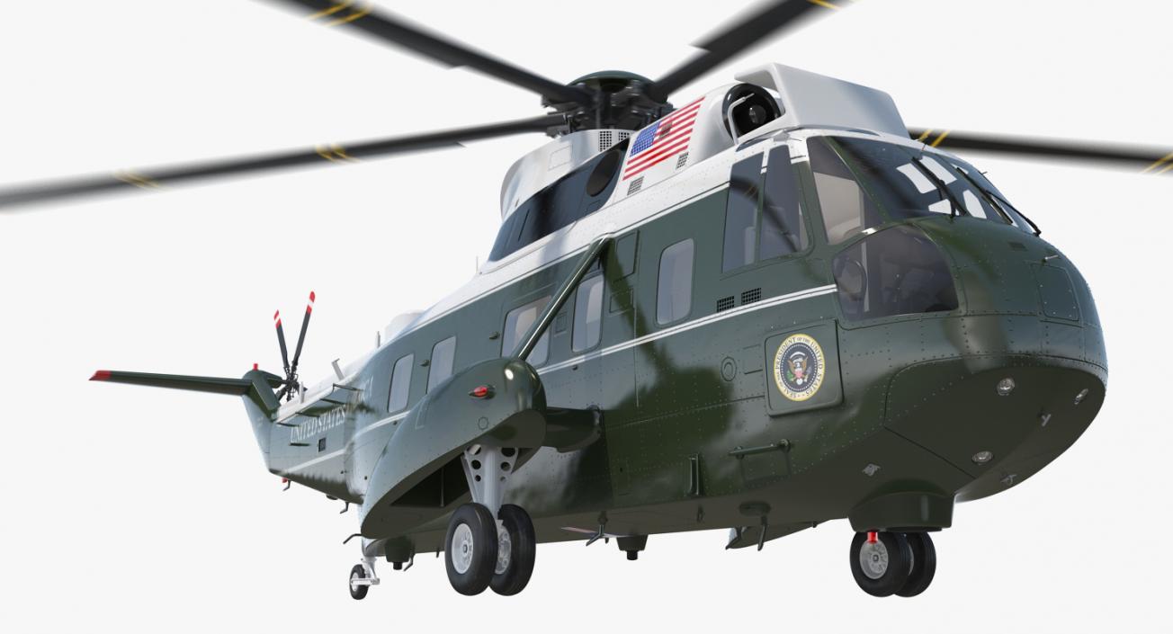 3D Marine One Hellicopter Carrying the US President model