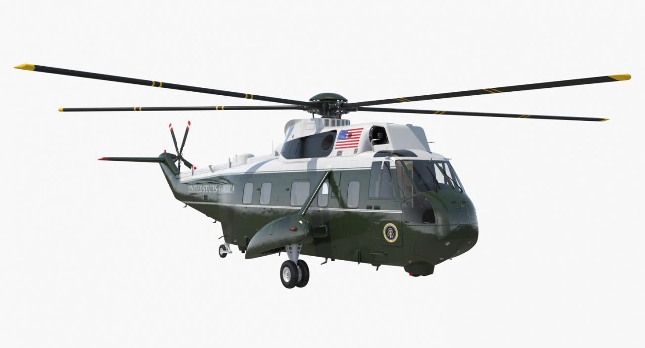 3D Marine One Hellicopter Carrying the US President model