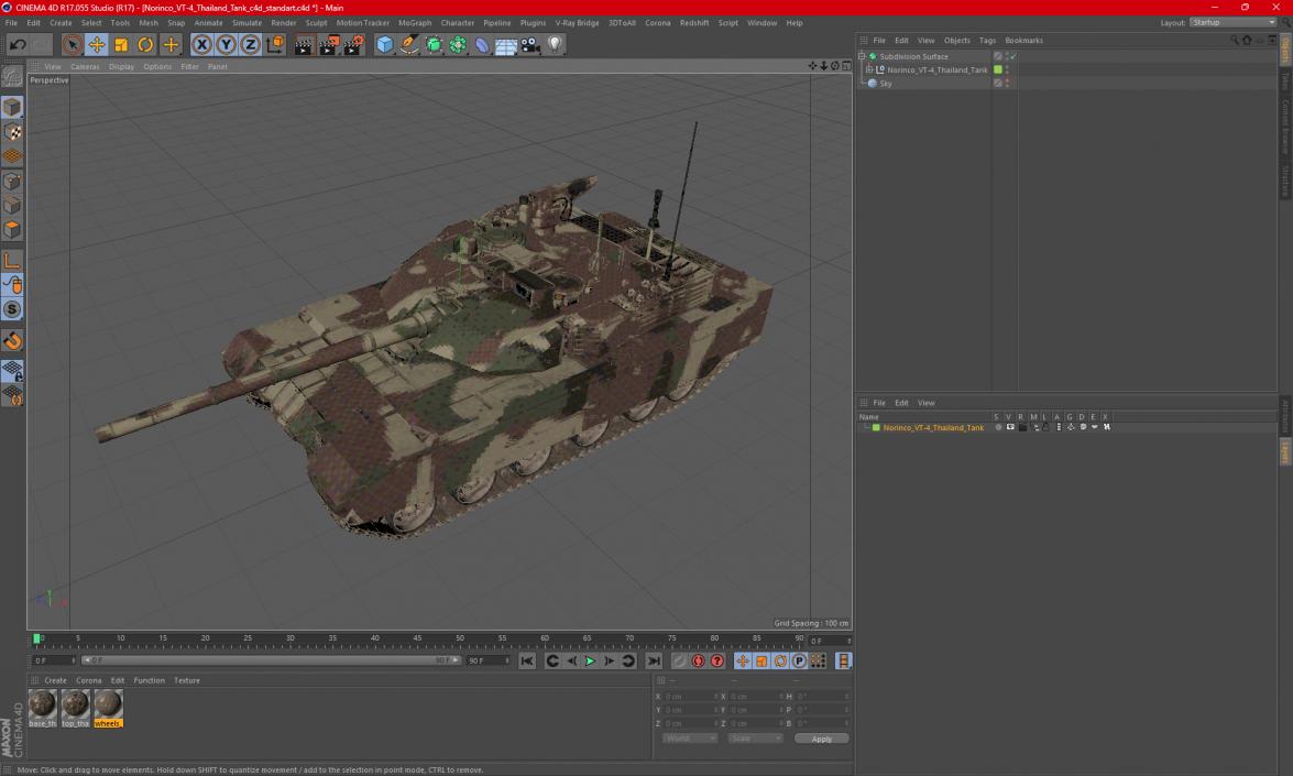 3D Norinco VT-4 Thailand Tank