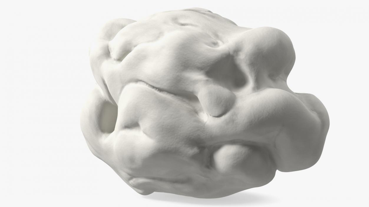 3D Chewed Bubble Gum White model