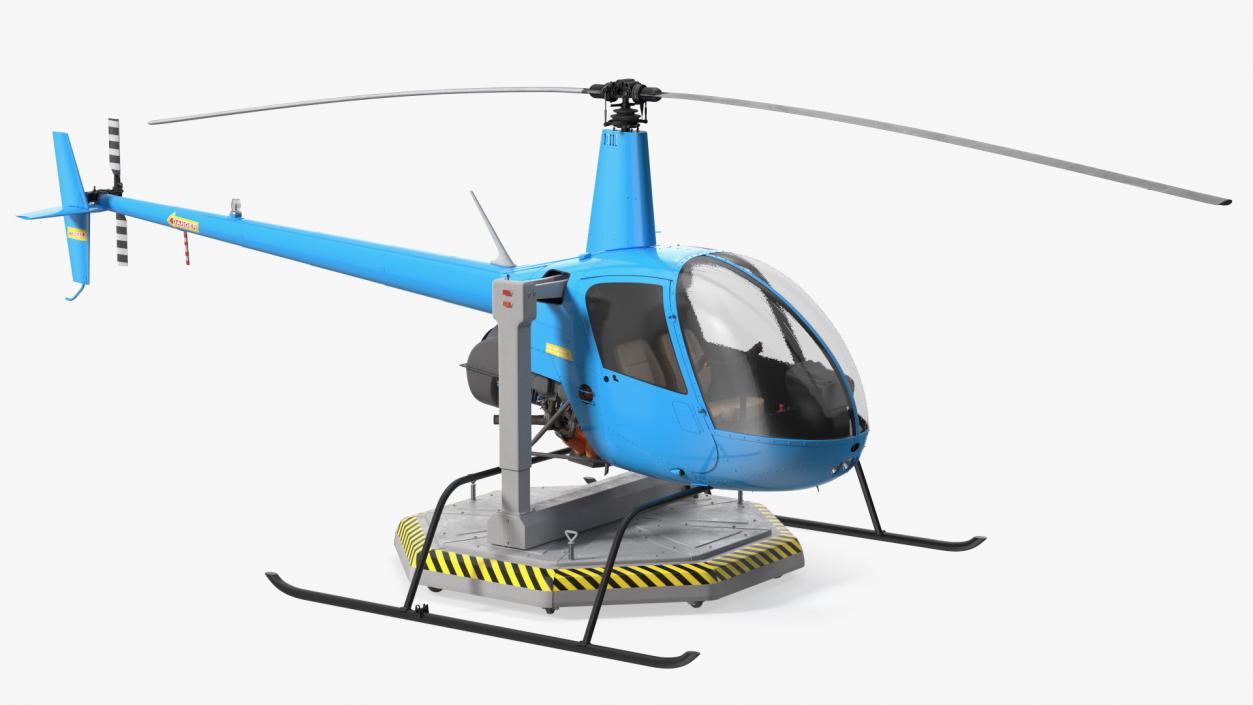 3D Helicopter Trainer Simulator Blue model