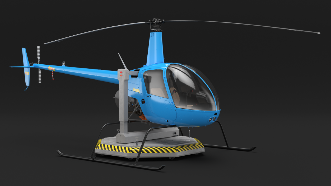 3D Helicopter Trainer Simulator Blue model