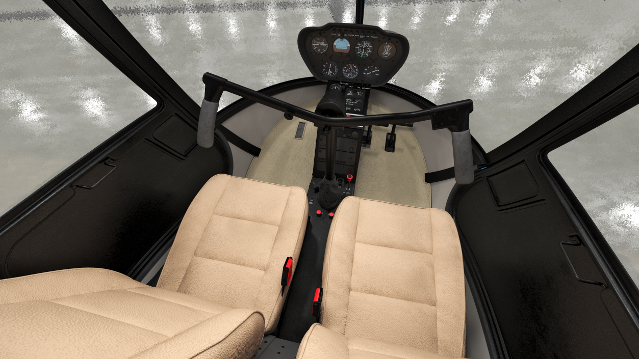 3D Helicopter Trainer Simulator Blue model