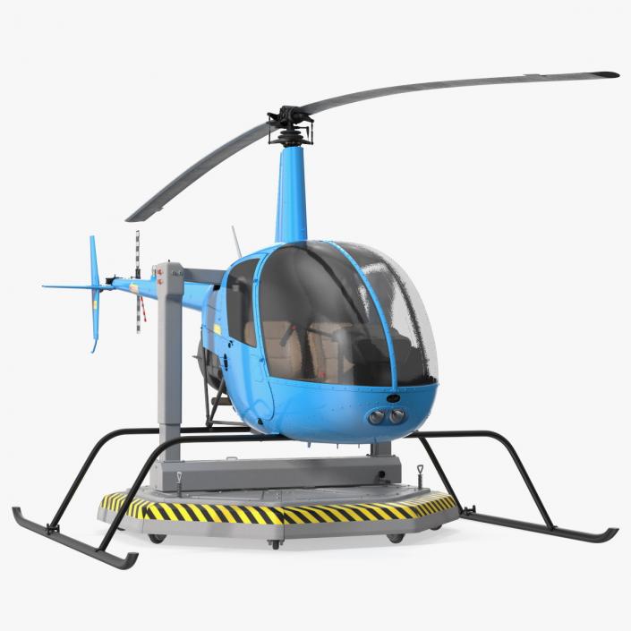 3D Helicopter Trainer Simulator Blue model