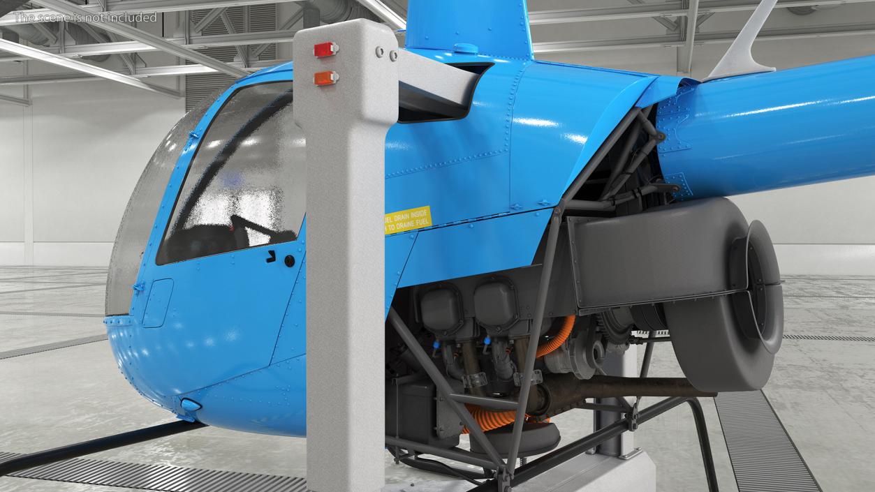 3D Helicopter Trainer Simulator Blue model