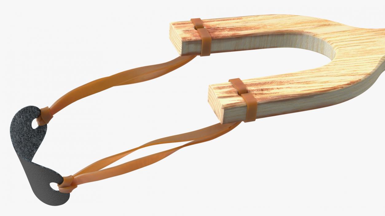 3D model Catapult Slingshot Bright Wood