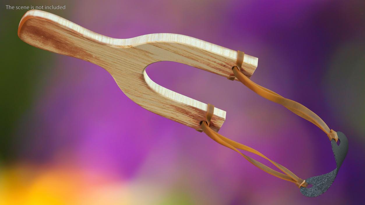 3D model Catapult Slingshot Bright Wood