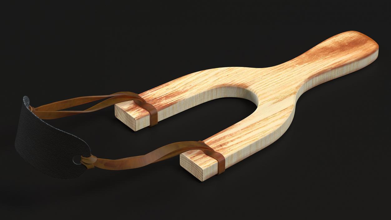 3D model Catapult Slingshot Bright Wood