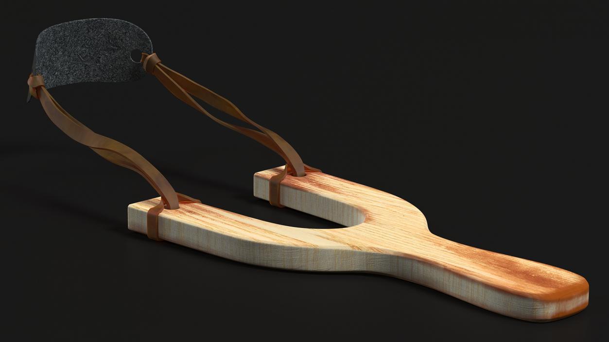 3D model Catapult Slingshot Bright Wood